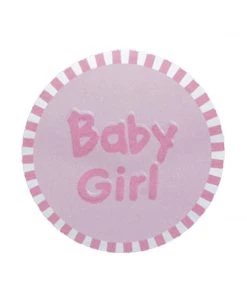 HIER_5150 Sweet Baby Girl Pink Round Stickers 100pcs - Clearance SALE Chargers & Centerpieces