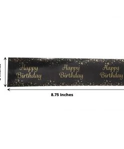 HIER_5150 24 Pack | Black/Gold Happy Birthday Party Water Bottle Labels, Waterproof Label Stickers 12 HIER_5150 24 Pack | Black/Gold Happy Birthday Party Water Bottle Labels, Waterproof Label Stickers