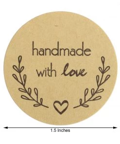 HIER_5150 500pcs | 1.5” Handmade With Love Olive Branch Stickers Roll, Labels Cookie & Bakery Box - Round Chargers & Centerpieces 26 HIER_5150 500pcs | 1.5” Handmade With Love Olive Branch Stickers Roll, Labels Cookie & Bakery Box - Round Chargers & Centerpieces