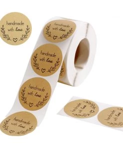 HIER_5150 500pcs | 1.5” Handmade With Love Olive Branch Stickers Roll, Labels Cookie & Bakery Box - Round Chargers & Centerpieces 29 HIER_5150 500pcs | 1.5” Handmade With Love Olive Branch Stickers Roll, Labels Cookie & Bakery Box - Round Chargers & Centerpieces