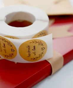 HIER_5150 500pcs | 1.5” Handmade With Love Olive Branch Stickers Roll, Labels Cookie & Bakery Box - Round Chargers & Centerpieces 34 HIER_5150 500pcs | 1.5” Handmade With Love Olive Branch Stickers Roll, Labels Cookie & Bakery Box - Round Chargers & Centerpieces
