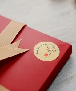 HIER_5150 500pcs | 1.5" Baked With Love Stickers Roll, Labels Cookie/Bakery Box - Round 30 HIER_5150 500pcs | 1.5