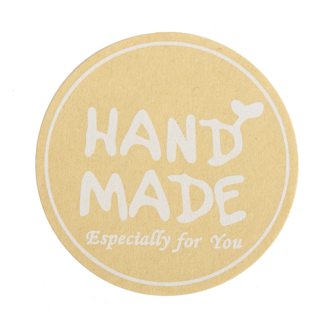 HIER_5150 Chargers & Centerpieces 500pcs | 1.5" Handmade Especially For You Stickers Roll, Labels Cookie & Bakery Box - Round 23 HIER_5150 Chargers & Centerpieces 500pcs | 1.5" Handmade Especially For You Stickers Roll, Labels Cookie & Bakery Box - Round