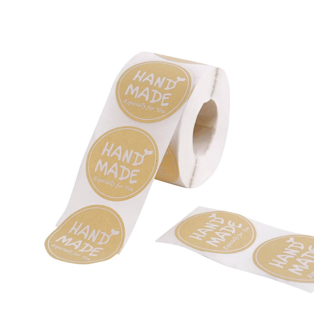 HIER_5150 Chargers & Centerpieces 500pcs | 1.5" Handmade Especially For You Stickers Roll, Labels Cookie & Bakery Box - Round 15 HIER_5150 Chargers & Centerpieces 500pcs | 1.5" Handmade Especially For You Stickers Roll, Labels Cookie & Bakery Box - Round