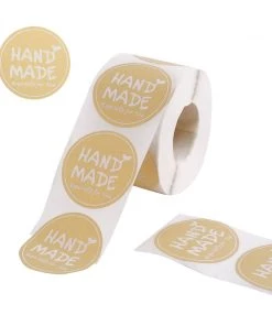 HIER_5150 Chargers & Centerpieces 500pcs | 1.5" Handmade Especially For You Stickers Roll, Labels Cookie & Bakery Box - Round 28 HIER_5150 Chargers & Centerpieces 500pcs | 1.5