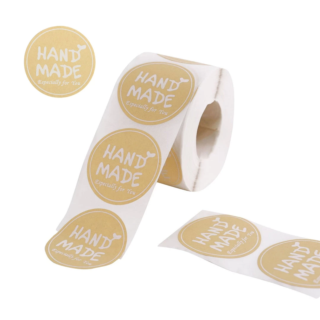 HIER_5150 Chargers & Centerpieces 500pcs | 1.5" Handmade Especially For You Stickers Roll, Labels Cookie & Bakery Box - Round 6 HIER_5150 Chargers & Centerpieces 500pcs | 1.5" Handmade Especially For You Stickers Roll, Labels Cookie & Bakery Box - Round