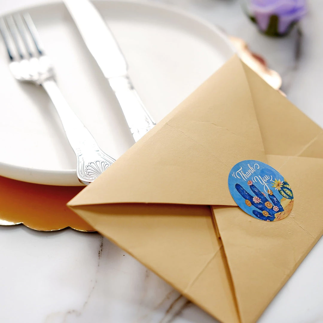 HIER_5150 500pcs | 1.5" Thank You Tropical Colorful Floral Stickers Roll, Labels For DIY Envelope Seal - Round 11 HIER_5150 500pcs | 1.5" Thank You Tropical Colorful Floral Stickers Roll, Labels For DIY Envelope Seal - Round