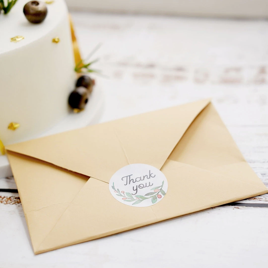 HIER_5150 Chargers & Centerpieces 500pcs | 1.5" Thank You Black Print & Floral Design Stickers Roll, DIY Envelope Seal Labels - Round Assorted Designs 9 HIER_5150 Chargers & Centerpieces 500pcs | 1.5" Thank You Black Print & Floral Design Stickers Roll, DIY Envelope Seal Labels - Round Assorted Designs