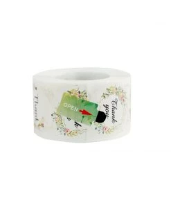 HIER_5150 Chargers & Centerpieces 500pcs | 1.5" Thank You Black Print & Floral Design Stickers Roll, DIY Envelope Seal Labels - Round Assorted Designs 32 HIER_5150 Chargers & Centerpieces 500pcs | 1.5