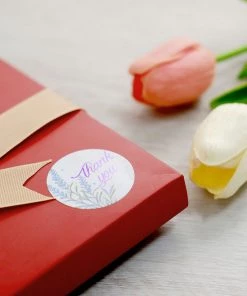 HIER_5150 500pcs | 1.5" Thank You Purple Lavender Print Stickers Roll, Labels For DIY Envelope Seals - Round Chargers & Centerpieces 27 HIER_5150 500pcs | 1.5