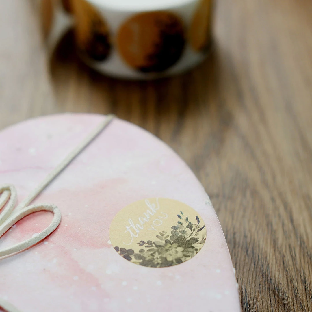 HIER_5150 500pcs | 1.5" Thank You White Text With Natural Greenery Stickers Roll Décor Labels & Seals For DIY Envelope - Round Chargers & Centerpieces 10 HIER_5150 500pcs | 1.5" Thank You White Text With Natural Greenery Stickers Roll Décor Labels & Seals For DIY Envelope - Round Chargers & Centerpieces