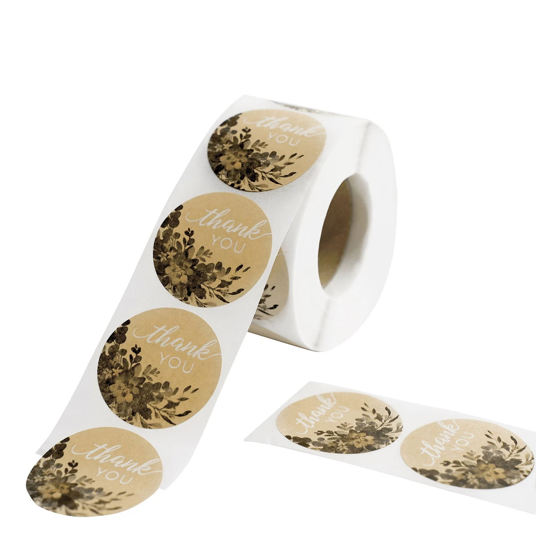 HIER_5150 500pcs | 1.5" Thank You White Text With Natural Greenery Stickers Roll Décor Labels & Seals For DIY Envelope - Round Chargers & Centerpieces 14 HIER_5150 500pcs | 1.5" Thank You White Text With Natural Greenery Stickers Roll Décor Labels & Seals For DIY Envelope - Round Chargers & Centerpieces
