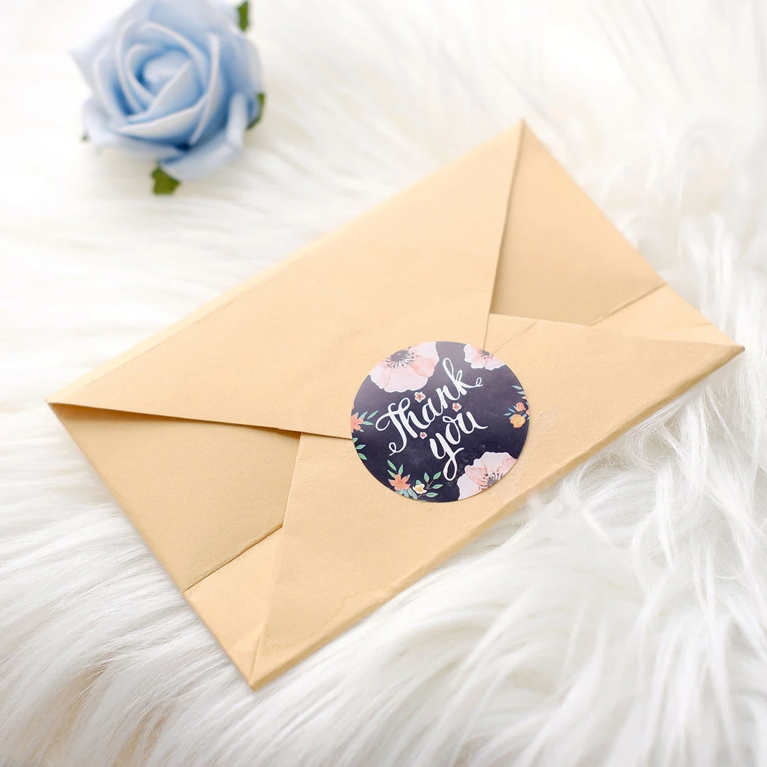 HIER_5150 2 Pack | 1000pcs 1.5" Thank You Assorted Styles Sticker Rolls, Labels & Seals For DIY Envelope - Round Chargers & Centerpieces 16 HIER_5150 2 Pack | 1000pcs 1.5" Thank You Assorted Styles Sticker Rolls, Labels & Seals For DIY Envelope - Round Chargers & Centerpieces