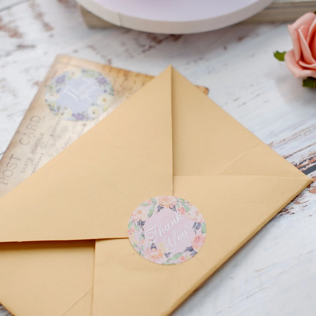 HIER_5150 2 Pack | 1000pcs 1.5" Thank You Assorted Styles Sticker Rolls, Labels & Seals For DIY Envelope - Round Chargers & Centerpieces 13 HIER_5150 2 Pack | 1000pcs 1.5" Thank You Assorted Styles Sticker Rolls, Labels & Seals For DIY Envelope - Round Chargers & Centerpieces