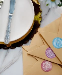 HIER_5150 2 Pack | 1000pcs 1.5" Thank You Assorted Styles Sticker Rolls, Labels & Seals For DIY Envelope - Round Chargers & Centerpieces 22 HIER_5150 2 Pack | 1000pcs 1.5