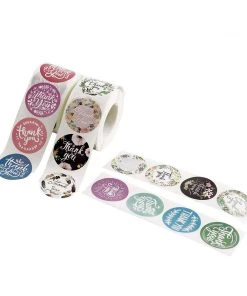 HIER_5150 2 Pack | 1000pcs 1.5" Thank You Assorted Styles Sticker Rolls, Labels & Seals For DIY Envelope - Round Chargers & Centerpieces 23 HIER_5150 2 Pack | 1000pcs 1.5