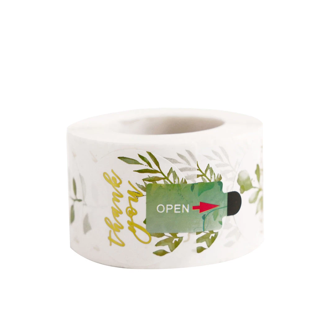 HIER_5150 500pcs | 1.5" Thank You Gold Foil & Green Leaf Stickers Roll Décor, Labels & Seals For DIY Envelope- Round Chargers & Centerpieces 14 HIER_5150 500pcs | 1.5" Thank You Gold Foil & Green Leaf Stickers Roll Décor, Labels & Seals For DIY Envelope- Round Chargers & Centerpieces