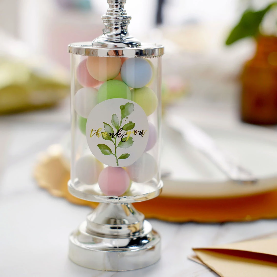 HIER_5150 500pcs | 1.5" Thank You Gold Foil & Green Leaf Stickers Roll Décor, Labels & Seals For DIY Envelope- Round Chargers & Centerpieces 10 HIER_5150 500pcs | 1.5" Thank You Gold Foil & Green Leaf Stickers Roll Décor, Labels & Seals For DIY Envelope- Round Chargers & Centerpieces