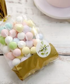 HIER_5150 500pcs | 1.5" Thank You Gold Foil & Green Leaf Stickers Roll Décor, Labels & Seals For DIY Envelope- Round Chargers & Centerpieces