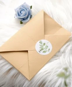 HIER_5150 500pcs | 1.5" Thank You Gold Foil & Green Leaf Stickers Roll Décor, Labels & Seals For DIY Envelope- Round Chargers & Centerpieces 22 HIER_5150 500pcs | 1.5