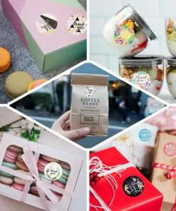 HIER_5150 Chargers & Centerpieces 500pcs | 1" Thank You For Supporting My Small Business Rose Gold Print & Floral Design Stickers Roll, Labels For DIY Envelope Seals - Round 26 HIER_5150 Chargers & Centerpieces 500pcs | 1