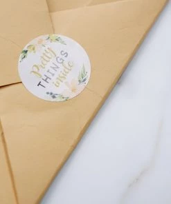 HIER_5150 Chargers & Centerpieces 500pcs | 1.5" Thank You Themed Assorted Text Floral Stickers Roll, Labels For DIY Envelope Seal - Round 35 HIER_5150 Chargers & Centerpieces 500pcs | 1.5