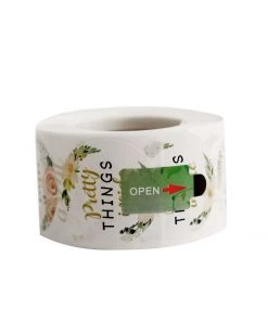 HIER_5150 Chargers & Centerpieces 500pcs | 1.5" Thank You Themed Assorted Text Floral Stickers Roll, Labels For DIY Envelope Seal - Round 40 HIER_5150 Chargers & Centerpieces 500pcs | 1.5