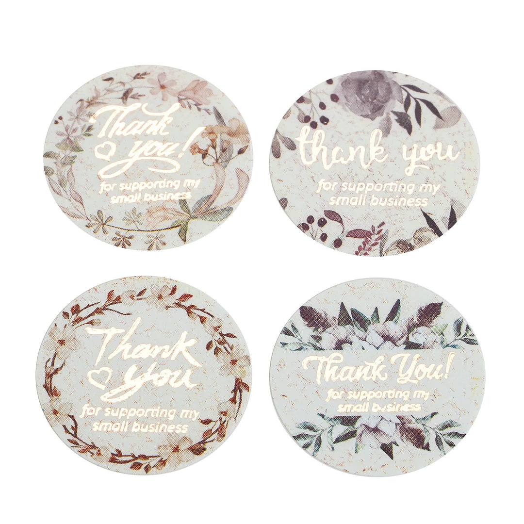 HIER_5150 Chargers & Centerpieces 500pcs | 1" Thank You For Supporting My Small Business Rose Gold Print & Floral Design Stickers Roll, Labels For DIY Envelope Seals - Round 1 HIER_5150 Chargers & Centerpieces 500pcs | 1" Thank You For Supporting My Small Business Rose Gold Print & Floral Design Stickers Roll, Labels For DIY Envelope Seals - Round