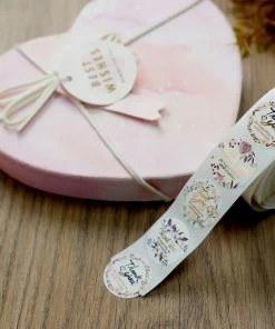 HIER_5150 Chargers & Centerpieces 500pcs | 1" Thank You For Supporting My Small Business Rose Gold Print & Floral Design Stickers Roll, Labels For DIY Envelope Seals - Round 28 HIER_5150 Chargers & Centerpieces 500pcs | 1