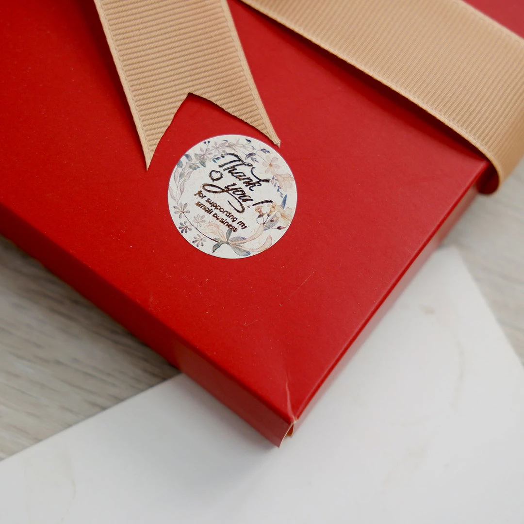 HIER_5150 Chargers & Centerpieces 500pcs | 1" Thank You For Supporting My Small Business Rose Gold Print & Floral Design Stickers Roll, Labels For DIY Envelope Seals - Round 19 HIER_5150 Chargers & Centerpieces 500pcs | 1" Thank You For Supporting My Small Business Rose Gold Print & Floral Design Stickers Roll, Labels For DIY Envelope Seals - Round