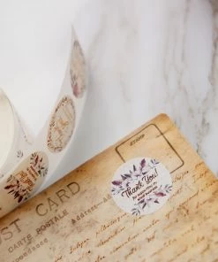HIER_5150 Chargers & Centerpieces 500pcs | 1" Thank You For Supporting My Small Business Rose Gold Print & Floral Design Stickers Roll, Labels For DIY Envelope Seals - Round 34 HIER_5150 Chargers & Centerpieces 500pcs | 1