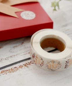 HIER_5150 Chargers & Centerpieces 500pcs | 1" Thank You For Supporting My Small Business Rose Gold Print & Floral Design Stickers Roll, Labels For DIY Envelope Seals - Round 37 HIER_5150 Chargers & Centerpieces 500pcs | 1