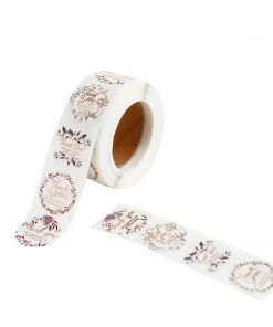HIER_5150 Chargers & Centerpieces 500pcs | 1" Thank You For Supporting My Small Business Rose Gold Print & Floral Design Stickers Roll, Labels For DIY Envelope Seals - Round 43 HIER_5150 Chargers & Centerpieces 500pcs | 1