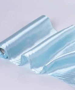 HIER_5220 12" X 10 Yards Blue Satin Fabric Bolt, Wholesale Fabric For Sewing DIY Crafts Fabric Bolts & Bags