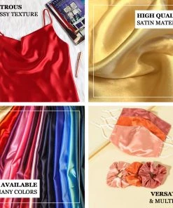 HIER_5220 12" X 10 Yards Silver Satin Fabric Bolt, Wholesale Fabric For Sewing DIY Crafts 11 HIER_5220 12