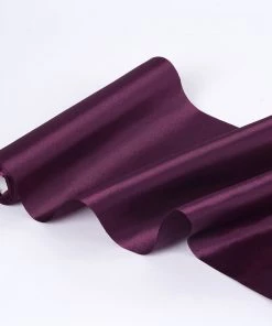 HIER_5220 Fabric Bolts & Bags 12" X 10 Yards Eggplant Satin Fabric Bolt, Wholesale Fabric For Sewing DIY Crafts