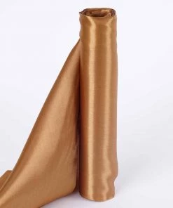 HIER_5220 Fabric Bolts & Bags 12" X 10 Yards Gold Satin Fabric Bolt, Wholesale Fabric For Sewing DIY Crafts