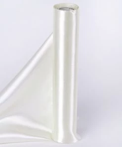HIER_5220 12" X 10 Yards Ivory Satin Fabric Bolt, Wholesale Fabric For Sewing DIY Crafts Fabric Bolts & Bags
