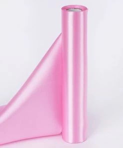 HIER_5220 12" X 10 Yards Pink Satin Fabric Bolt, Wholesale Fabric For Sewing DIY Crafts Fabric Bolts & Bags