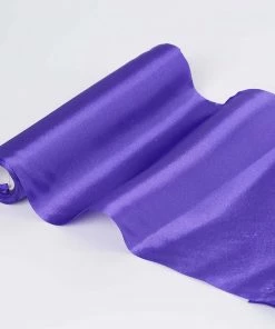 HIER_5220 12" X 10 Yards Purple Satin Fabric Bolt, Wholesale Fabric For Sewing DIY Crafts Fabric Bolts & Bags