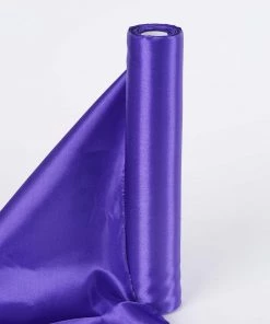 HIER_5220 12" X 10 Yards Purple Satin Fabric Bolt, Wholesale Fabric For Sewing DIY Crafts Fabric Bolts & Bags