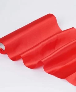HIER_5220 Fabric Bolts & Bags 12" X 10 Yards Red Satin Fabric Bolt, Wholesale Fabric For Sewing DIY Crafts