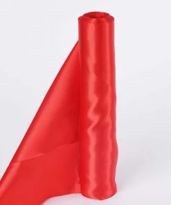 HIER_5220 Fabric Bolts & Bags 12" X 10 Yards Red Satin Fabric Bolt, Wholesale Fabric For Sewing DIY Crafts
