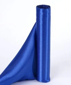 HIER_5220 12" X 10 Yards Royal Blue Satin Fabric Bolt, Wholesale Fabric For Sewing DIY Crafts