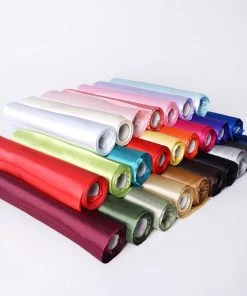 HIER_5220 12" X 10 Yards Silver Satin Fabric Bolt, Wholesale Fabric For Sewing DIY Crafts 15 HIER_5220 12