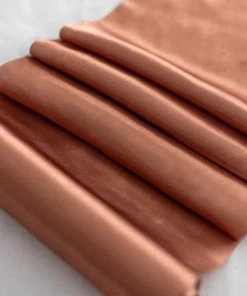 HIER_5220 Big Event Backdrops & Décor 12" X 10 Yards Terracotta Satin Fabric Bolt, Wholesale Fabric For Sewing DIY Crafts