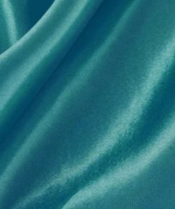 HIER_5220 12" X 10 Yards Turquoise Satin Fabric Bolt, Wholesale Fabric For Sewing DIY Crafts 10 HIER_5220 12