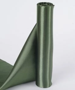 HIER_5220 Fabric Bolts & Bags 12" X 10 Yards Olive Green Satin Fabric Bolt, Wholesale Fabric For Sewing DIY Crafts