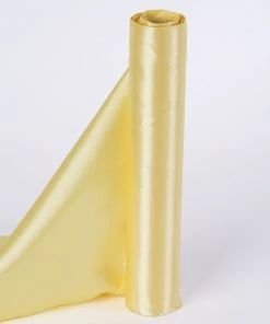 HIER_5220 Fabric Bolts & Bags 12" X 10 Yards Yellow Satin Fabric Bolt, Wholesale Fabric For Sewing DIY Crafts