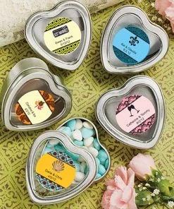 HIER_5320 10 Pack | Silver Heart Shaped Window Tin Favor Boxes Tabletop Decor 26 HIER_5320 10 Pack | Silver Heart Shaped Window Tin Favor Boxes Tabletop Decor